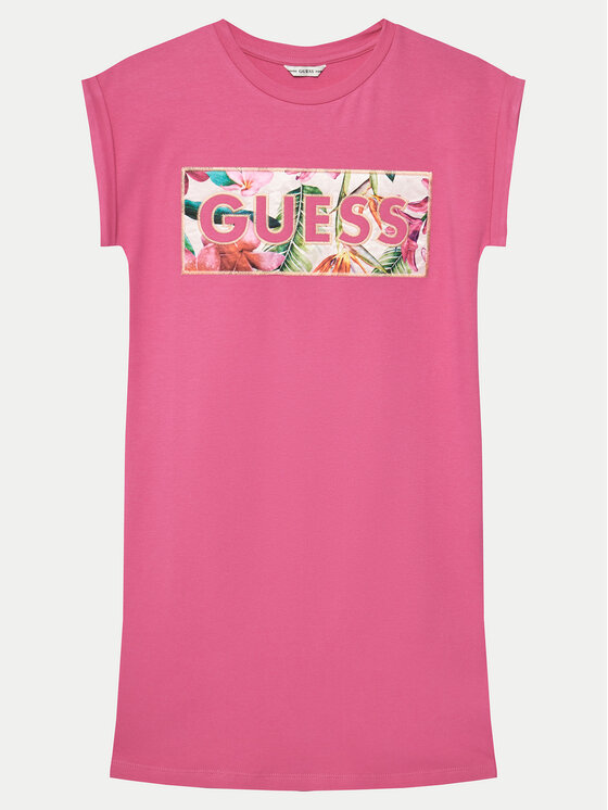 Guess Guess Každodenní šaty J5GK06 KAE24 Růžová Regular Fit