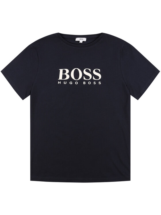 Boss T-krekls J25P13 D Tumši zils Regular Fit