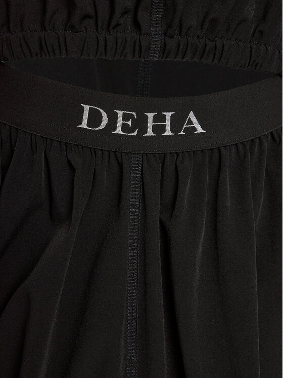 Deha Deha Лятна рокля D02677 Черен Regular Fit