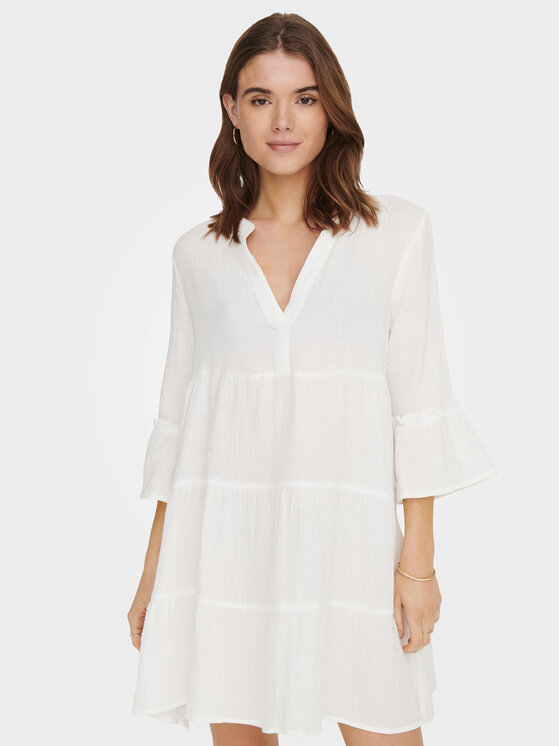 ONLY ONLY Φόρεμα καλοκαιρινό Thyra 15267999 Λευκό Regular Fit