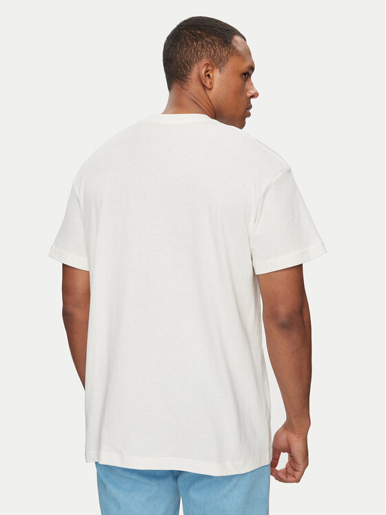 Lee Lee Marškinėliai Varsity 112350085 Écru Relaxed Fit