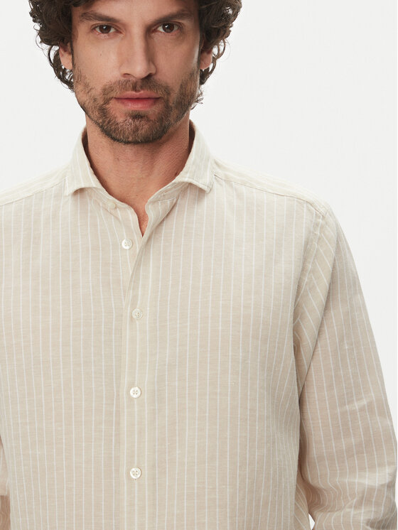 Hechter Paris Hechter Paris Särk 60357 151606 Beež Regular Fit
