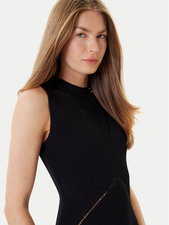 Marciano Guess Marciano Guess Úpletové šaty 5YGK18 5876Z Čierna Slim Fit