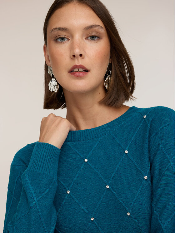 Motivi Motivi Maglione M569W004285N034 Turchese Regular Fit