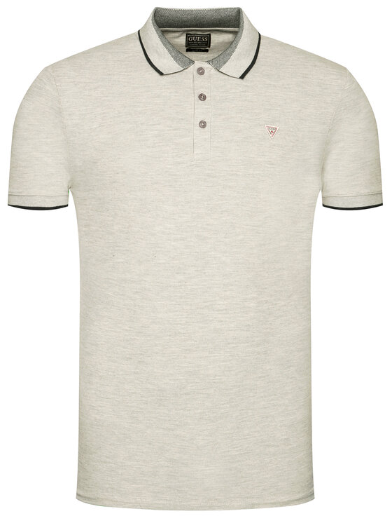 Guess Polo marškinėliai Horatio M0YP60 K7O60 Pilka Slim Fit • Modivo.lt
