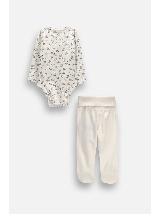 Coccodrillo Coccodrillo Set body a dupačky ZC6117302SUN-000 Krémová Regular Fit