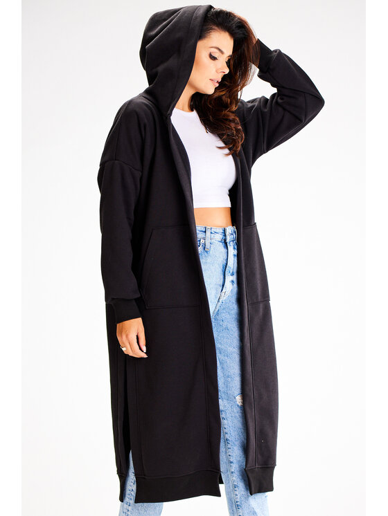 Awama Mikina A613 Čierna Basic Fit
