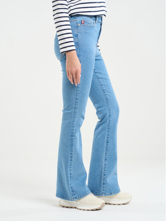 BIG STAR BIG STAR Jeansy CLARA FLARE_158_190 Niebieski Wide Leg