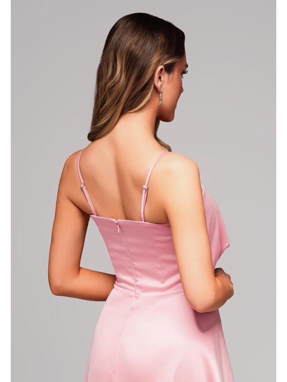 Ombre Ombre Sukienka koktajlowa LA-OM-DLR122 Różowy Regular Fit