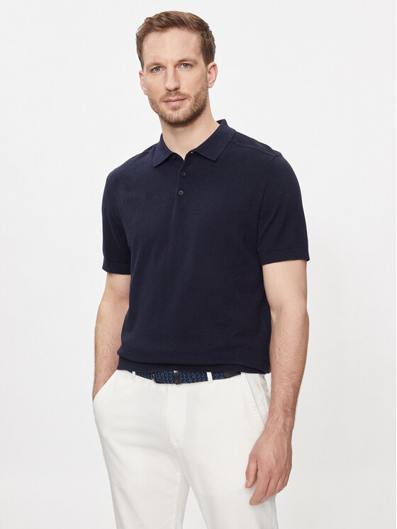 Selected Homme Selected Homme Polokošile Berg 16092437 Tmavomodrá Regular Fit