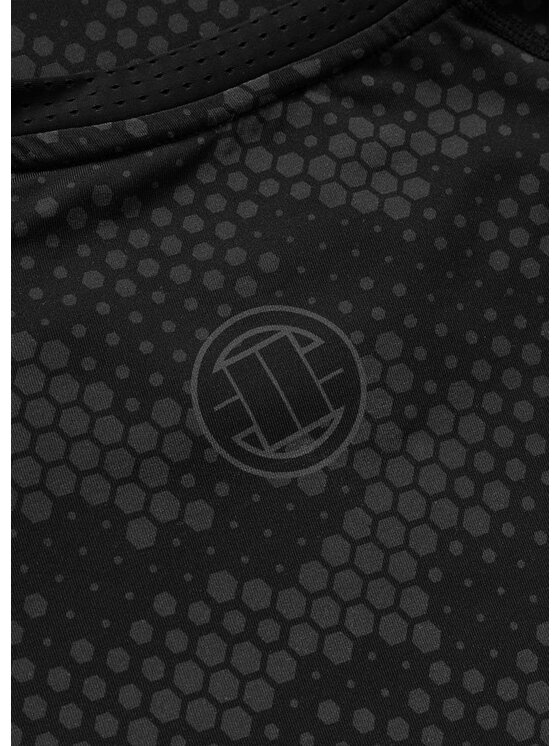 PITBULL PITBULL Koszulka techniczna HEX CAMO HILLTOP Czarny Regular Fit