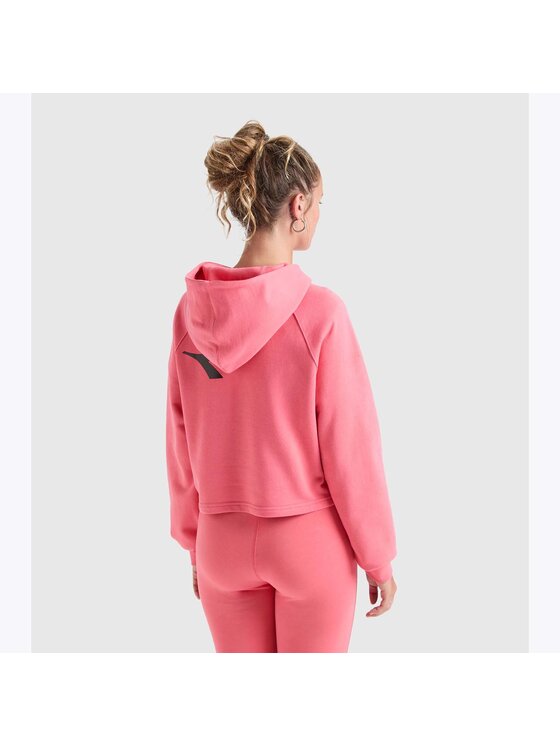 Diadora Diadora Bluza L. HOODIE CROP MANIFESTO Różowy Regular Fit
