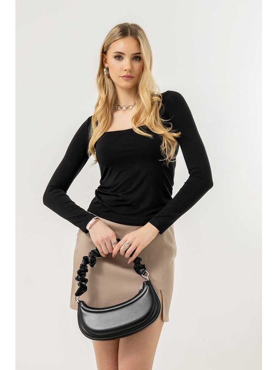 Lunedi Lunedi Spódnica mini Beżowy Regular Fit