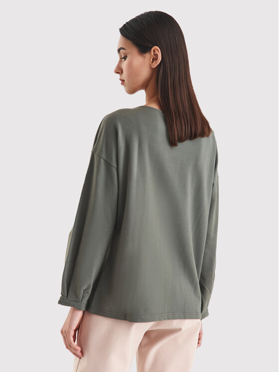 TATUUM Tatuum Majica dugih rukava Submisa T2207.046 Zelena Relaxed Fit