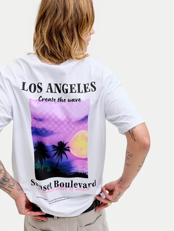 Jack & Jones Jack & Jones T-särk City Photoprint 12288353 Valge Regular Fit