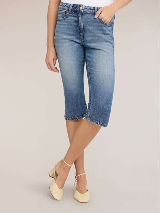 Motivi Motivi Szorty jeansowe P469Q004594N004 Turkusowy Cropp Fit