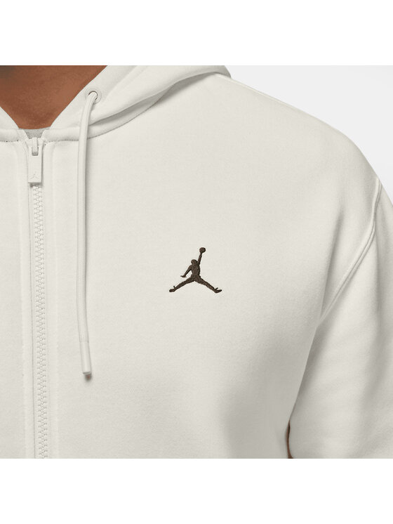 Nike Nike Bluza brooklyn Fleece Jumpman Full-Zip Hoodie Biały Regular Fit