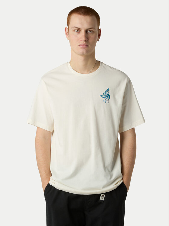 The North Face The North Face T-Shirt Powder Days NF0A8E4D Écru Relaxed Fit