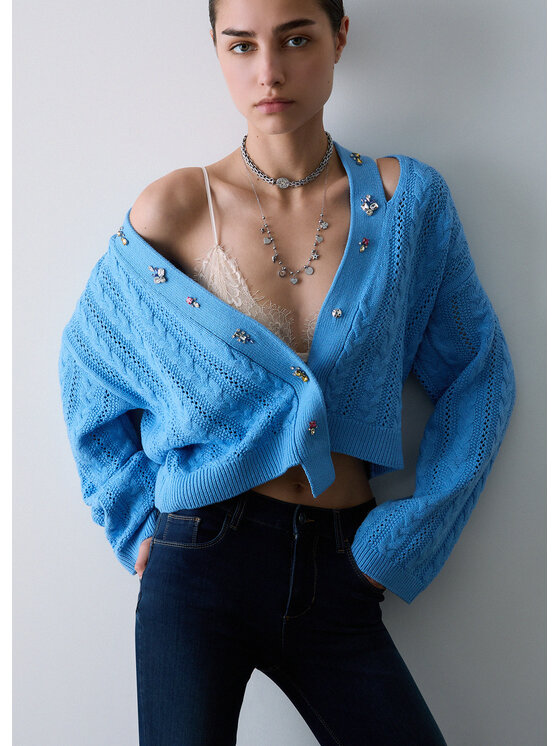 Liu Jo Liu Jo Cardigan WF6091MS05164120 Azzurro chiaro Regular Fit