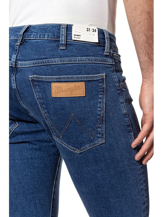 Wrangler Wrangler Jeansy BRYSON Niebieski Skinny Fit