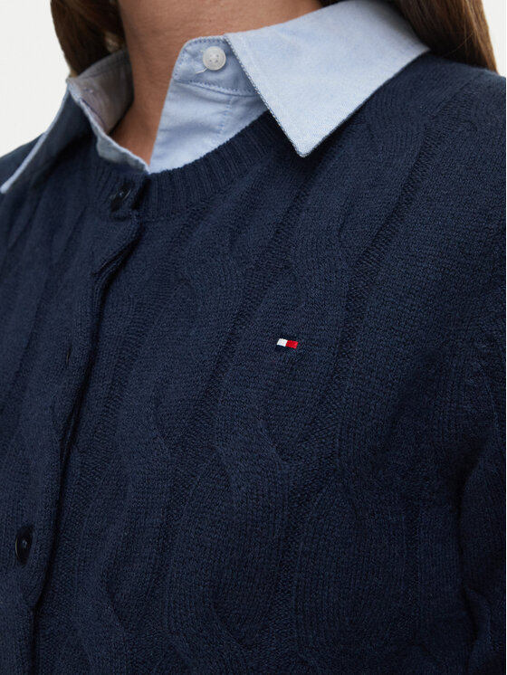 Tommy Hilfiger Tommy Hilfiger Кардиган Soft WW0WW52191 Тъмносин Regular Fit