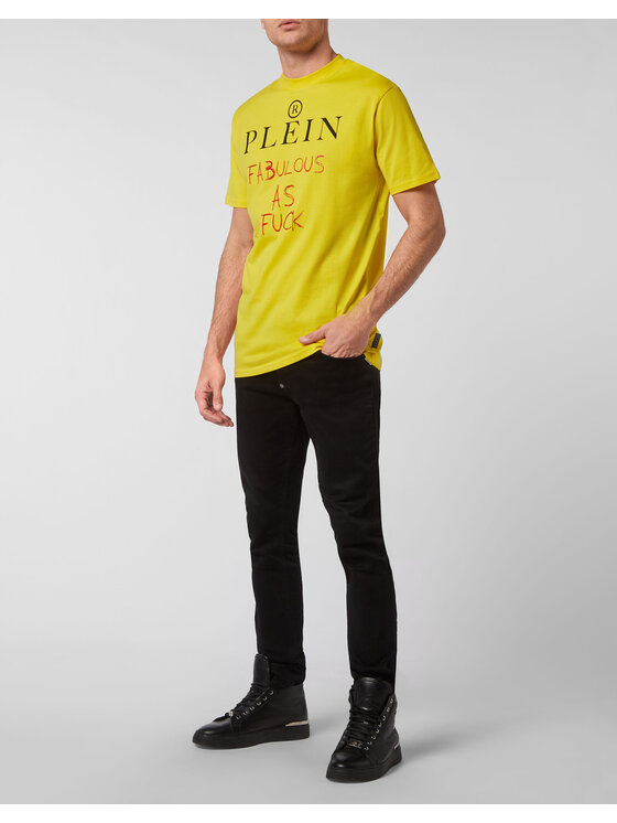 PHILIPP PLEIN PHILIPP PLEIN T-Shirt 2833 Žlutá Regular Fit