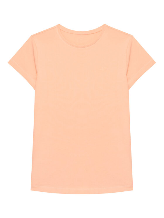 4F 4F T-krekls 4FJSS23TTSHF279 Rozā Regular Fit