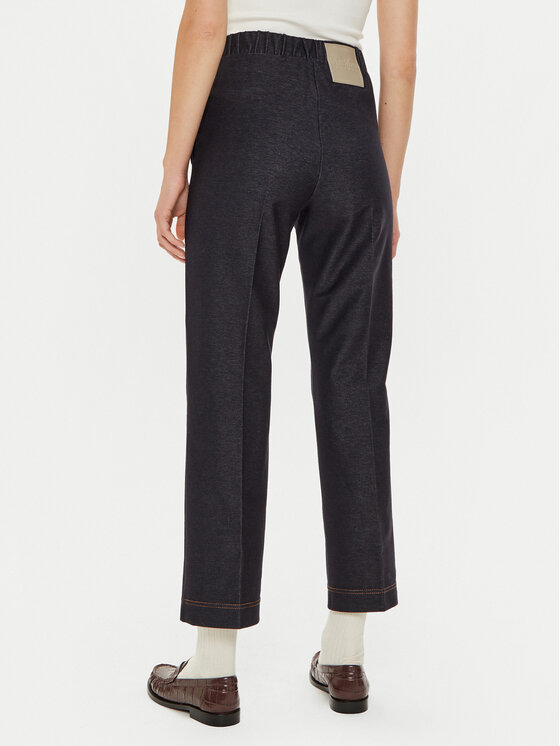 Max Mara Leisure Max Mara Leisure Текстилни панталони Quiete 2426786048600 Тъмносин Regular Fit