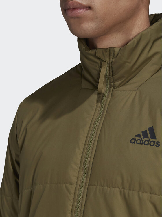adidas adidas Зимно яке Bsc 3-Stripes HG6273 Зелен Regular Fit
