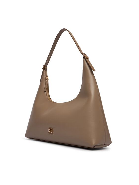 Calvin Klein Calvin Klein Kabelka Emblem Hw Lthr Shoulder Bag LV04F3262G Béžová