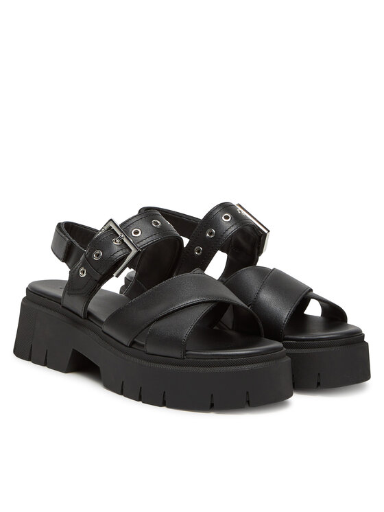 HUGO HUGO Sandály Kris_Sandal_BKNA 50542072 Černá
