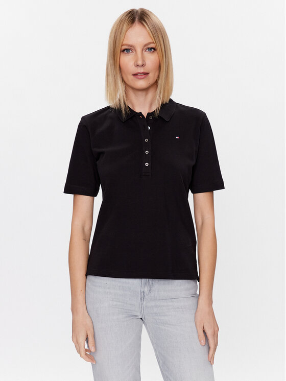 Tommy Hilfiger Tommy Hilfiger Polo Pique WW0WW37820 Μαύρο Regular Fit