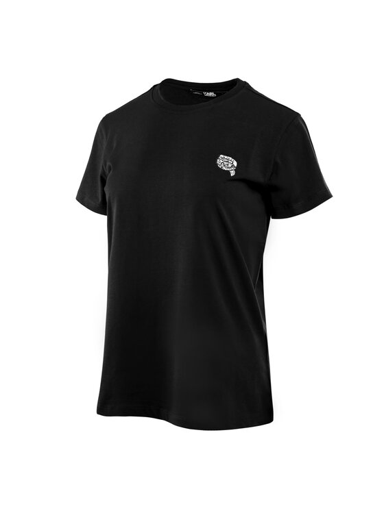 KARL LAGERFELD KARL LAGERFELD T-Shirt 240W1722-999_S Czarny Regular Fit