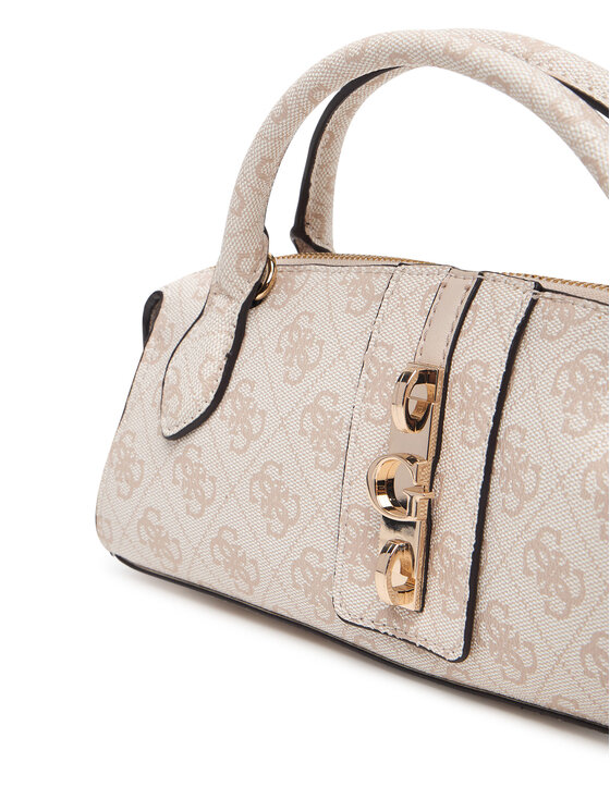 Guess Guess Rankinė Yvonne Logo Mini HWSG23 78760 Šviesiai smėlinė