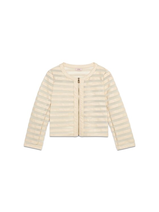 Oltre Oltre Giacca in similpelle R364R002252N002 Écru Regular Fit