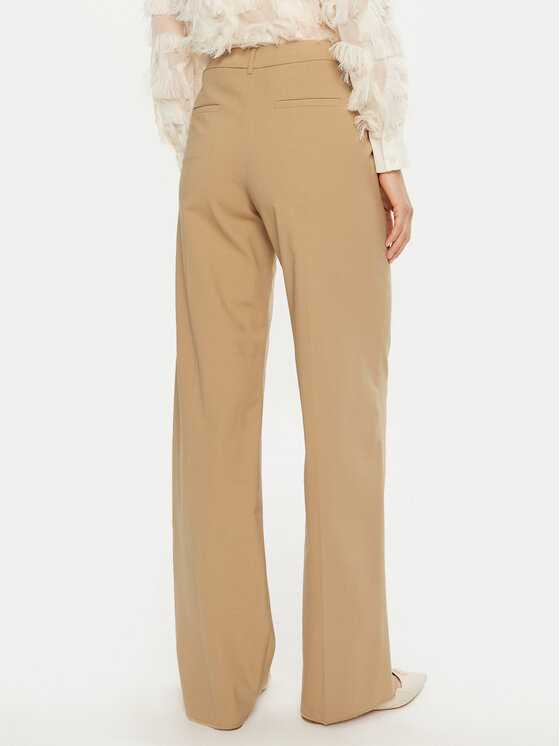 Marella Marella Hlače iz tkanine Galoppo 2423136162 Rjava Wide Leg