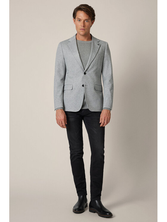 Lancerto Lancerto Marynarka Salford MA131225000026 Szary Slim Fit