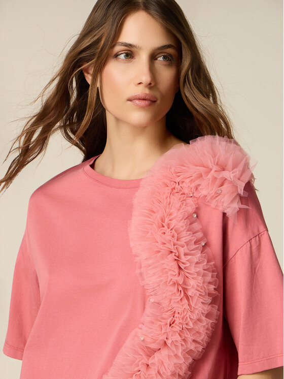 Oltre Oltre T-shirt G014J004371N006 Rosa Regular Fit