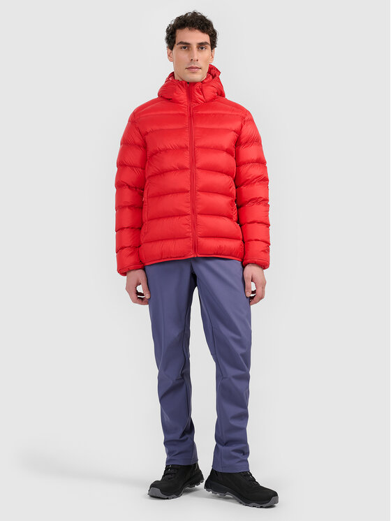 4F 4F Kurtka puchowa active Czerwony Regular Fit