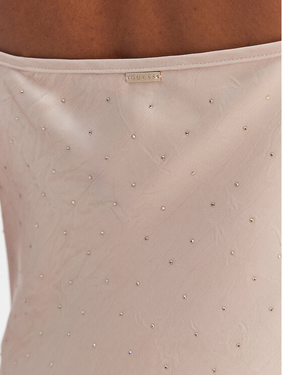 Guess Guess Abito da sera W6RK50 WJ732 Beige Classic Fit