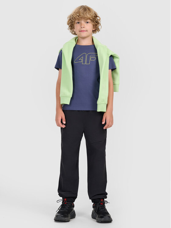 4F 4F T-Shirt BASIC+ Granatowy Regular Fit