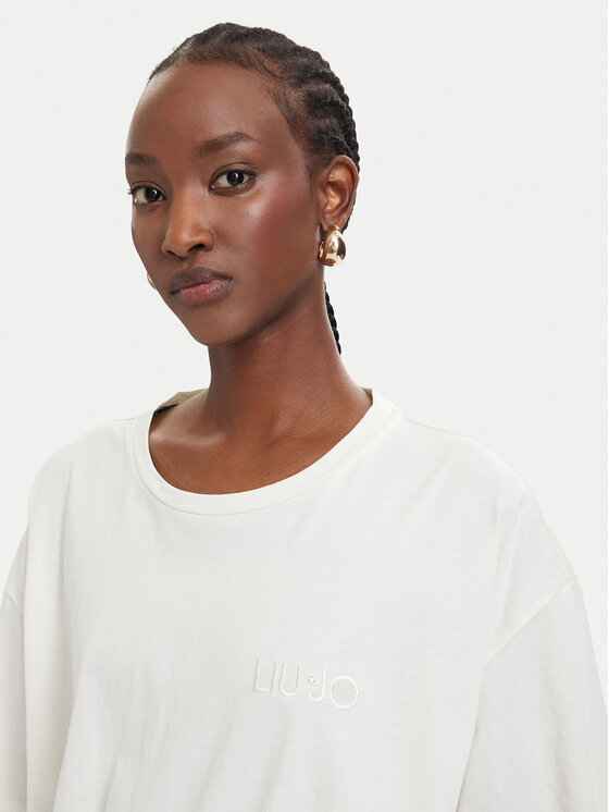 Liu Jo Sport Liu Jo Sport T-särk TA6119 JS923 Kreemjas Oversize