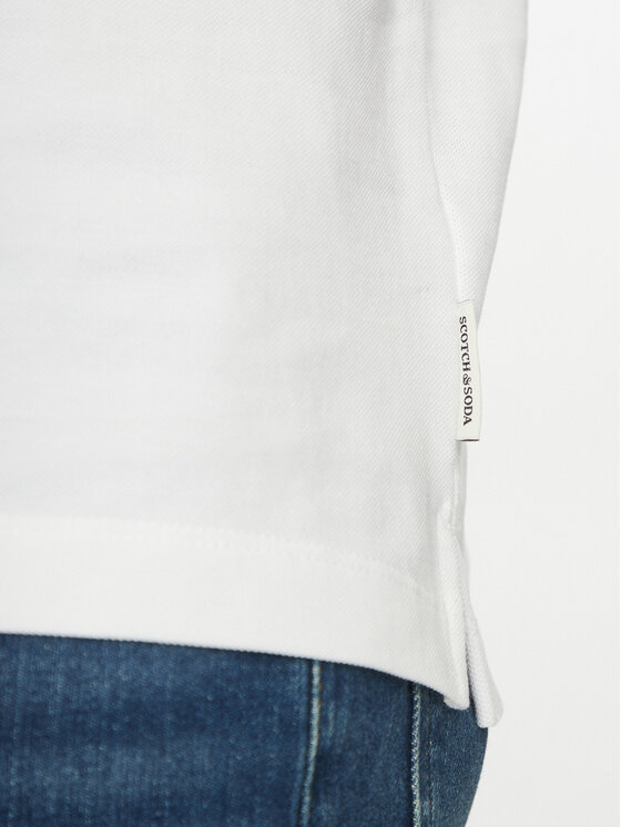 Scotch & Soda Scotch & Soda Polo 179201 Biały Regular Fit