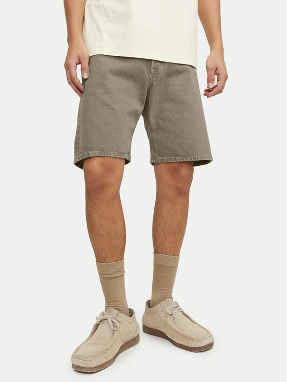 Jack&Jones Pantaloni scurți de blugi Tony 12249043 Bej Loose Fit