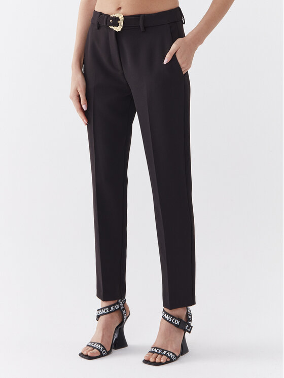 Versace Jeans Couture Pantaloni din material 74HAA116 Negru Regular Fit