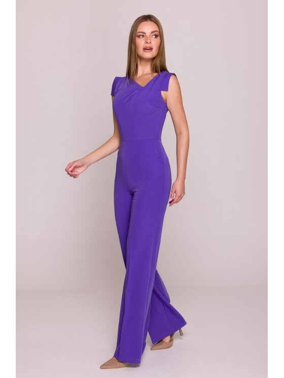 Stylove Stylove Kombinezon S407 Fioletowy A-Line Fit