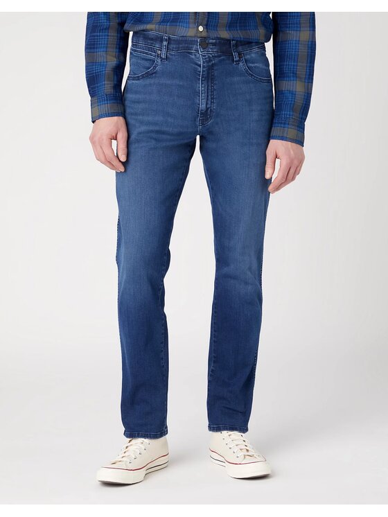 Wrangler Wrangler Jeansy RIVER Niebieski Slim Fit