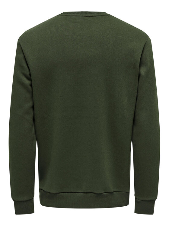 Only & Sons Only & Sons Majica dugih rukava 22018683 Zelena Regular Fit