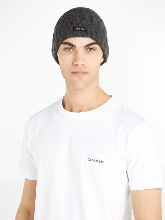 Calvin Klein Calvin Klein Čepice Elevated Rib Beanie K50K510985 Šedá