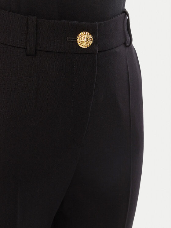 Balmain Balmain Spodnie materiałowe DF1PO104WC09 Czarny Regular Fit